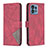 Leather Case Stands Flip Cover Holder B08F for Motorola Moto Edge 40 Pro 5G Red