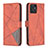 Leather Case Stands Flip Cover Holder B08F for Motorola Moto G Power 5G (2023) Orange