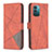 Leather Case Stands Flip Cover Holder B08F for Nokia G11 Orange