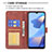 Leather Case Stands Flip Cover Holder B08F for Oppo A16s
