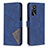 Leather Case Stands Flip Cover Holder B08F for Oppo A16s Blue