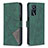 Leather Case Stands Flip Cover Holder B08F for Oppo A16s Green