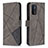 Leather Case Stands Flip Cover Holder B08F for Oppo A54 5G Gray