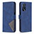 Leather Case Stands Flip Cover Holder B08F for Oppo A54s Blue