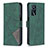 Leather Case Stands Flip Cover Holder B08F for Oppo A54s Green