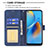 Leather Case Stands Flip Cover Holder B08F for Oppo A74 4G