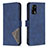 Leather Case Stands Flip Cover Holder B08F for Oppo A74 4G Blue