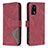 Leather Case Stands Flip Cover Holder B08F for Oppo A74 4G Red