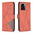 Leather Case Stands Flip Cover Holder B08F for Oppo A77 5G Orange