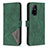 Leather Case Stands Flip Cover Holder B08F for Oppo A94 5G Green