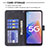 Leather Case Stands Flip Cover Holder B08F for Oppo A96 5G