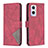 Leather Case Stands Flip Cover Holder B08F for Oppo A96 5G Red