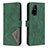 Leather Case Stands Flip Cover Holder B08F for Oppo F19 Pro+ Plus 5G Green