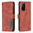 Leather Case Stands Flip Cover Holder B08F for Oppo F19 Pro+ Plus 5G Orange