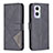 Leather Case Stands Flip Cover Holder B08F for Oppo F21s Pro 5G Black