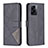 Leather Case Stands Flip Cover Holder B08F for Oppo K10 5G India Black