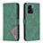 Leather Case Stands Flip Cover Holder B08F for Oppo K10 5G India Green