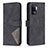 Leather Case Stands Flip Cover Holder B08F for Oppo Reno5 Lite Black