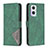 Leather Case Stands Flip Cover Holder B08F for Oppo Reno7 Z 5G Green