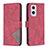 Leather Case Stands Flip Cover Holder B08F for Oppo Reno7 Z 5G Red