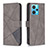 Leather Case Stands Flip Cover Holder B08F for Realme 9 4G Gray