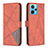 Leather Case Stands Flip Cover Holder B08F for Realme 9 4G Orange