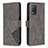 Leather Case Stands Flip Cover Holder B08F for Realme 9 5G India Gray