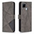 Leather Case Stands Flip Cover Holder B08F for Realme C12 Gray