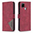 Leather Case Stands Flip Cover Holder B08F for Realme C12 Red