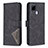 Leather Case Stands Flip Cover Holder B08F for Realme C25 Black