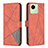 Leather Case Stands Flip Cover Holder B08F for Realme C30 Orange