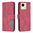 Leather Case Stands Flip Cover Holder B08F for Realme C30 Red