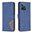 Leather Case Stands Flip Cover Holder B08F for Realme C31 Blue