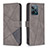 Leather Case Stands Flip Cover Holder B08F for Realme C31 Gray