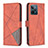 Leather Case Stands Flip Cover Holder B08F for Realme C31 Orange