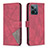 Leather Case Stands Flip Cover Holder B08F for Realme C31 Red