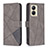 Leather Case Stands Flip Cover Holder B08F for Realme C33 (2023) Gray