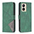 Leather Case Stands Flip Cover Holder B08F for Realme C33 (2023) Green