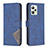 Leather Case Stands Flip Cover Holder B08F for Realme C35 Blue