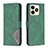 Leather Case Stands Flip Cover Holder B08F for Realme C51 Green