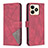 Leather Case Stands Flip Cover Holder B08F for Realme C51 Red