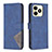 Leather Case Stands Flip Cover Holder B08F for Realme C67 Blue