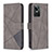 Leather Case Stands Flip Cover Holder B08F for Realme GT Neo3 5G Gray