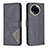 Leather Case Stands Flip Cover Holder B08F for Realme V50 5G Black