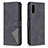 Leather Case Stands Flip Cover Holder B08F for Samsung Galaxy A02 Black