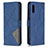 Leather Case Stands Flip Cover Holder B08F for Samsung Galaxy A02 Blue