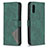 Leather Case Stands Flip Cover Holder B08F for Samsung Galaxy A02 Green