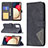 Leather Case Stands Flip Cover Holder B08F for Samsung Galaxy A03s