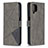 Leather Case Stands Flip Cover Holder B08F for Samsung Galaxy A12 Gray