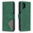 Leather Case Stands Flip Cover Holder B08F for Samsung Galaxy A12 Green